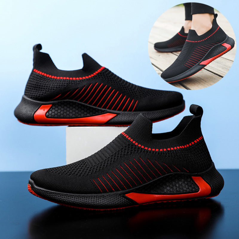 Fashion Mesh Sock Shoes With Striped Design Men Outdoor Breathable