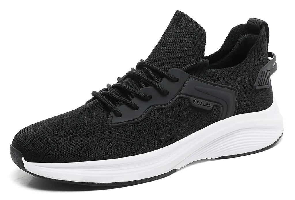 BCALLX Slip On Casual Walking Shoes Lightweight Breathable Jogger Running Shoes Comfortable Workout Gym Fashion Sneakers for Men Women (BC2025BlackWhite36)