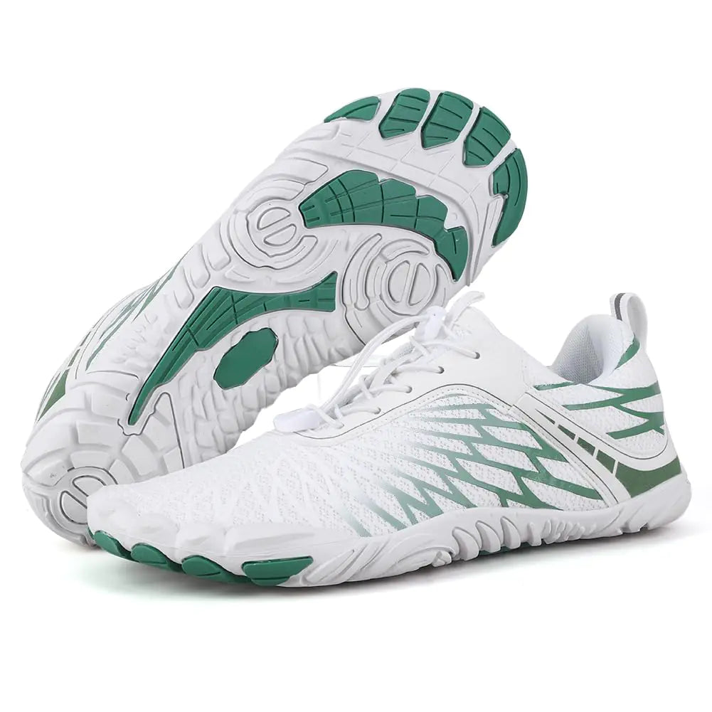 Hi-Y2Kgirls Hike Barefoot Shoes Women Men Non-Slip Healthy Barefoot Shoes Womens Mens Breathable Fashion Trail Rnning Hiking Shoes Womens Mens Wide Toe Zero Drop Shoes A16 Green 15 Women