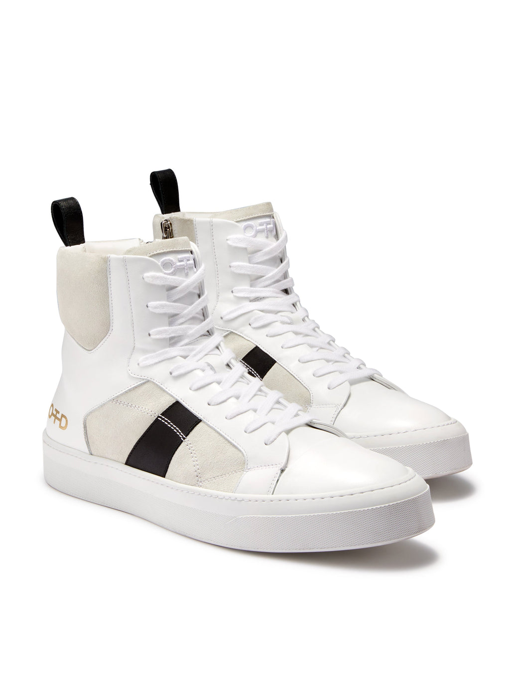 Hi-Top Zip Sneaker (White)