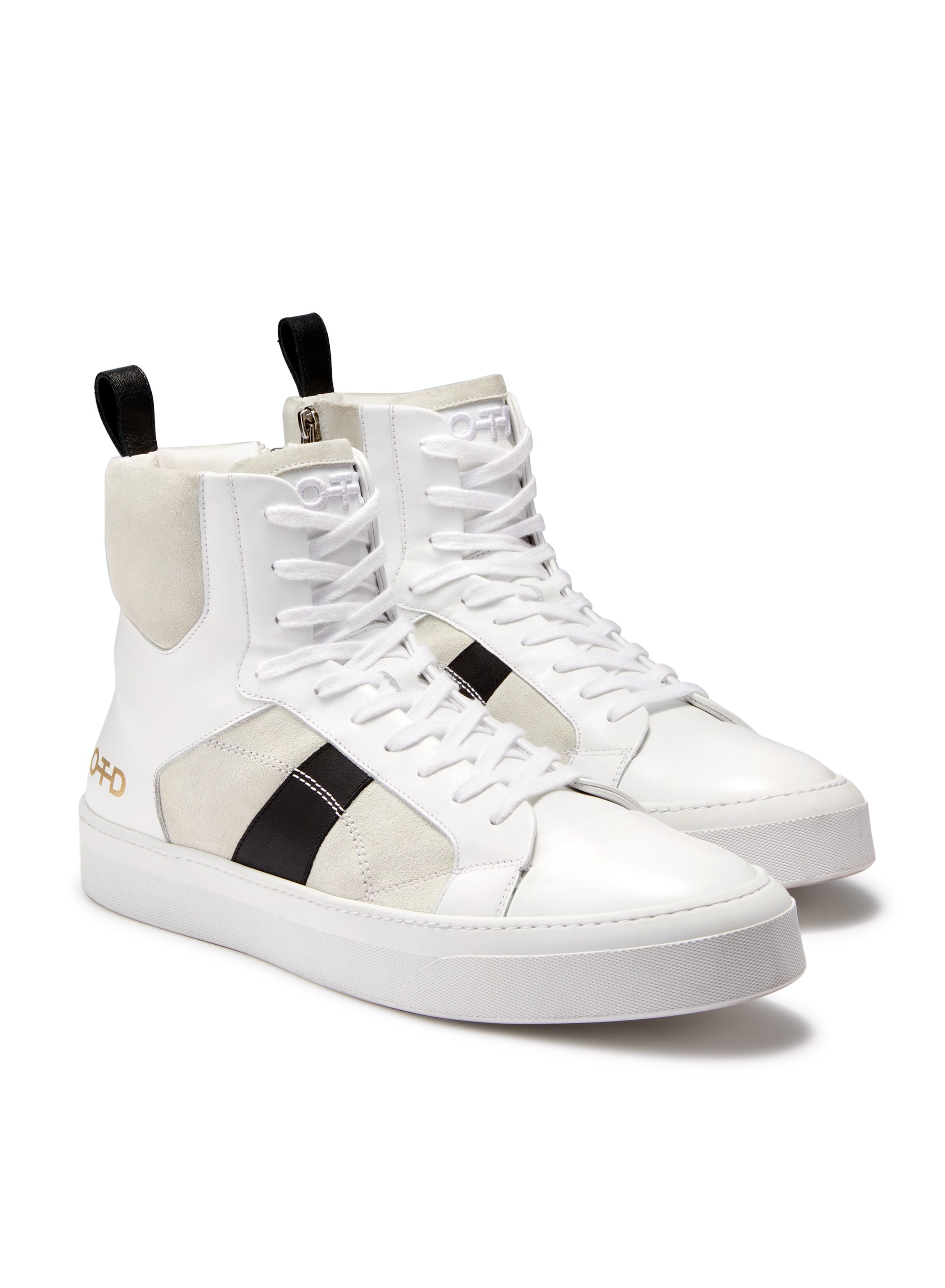 Hi-Top Zip Sneaker (White)