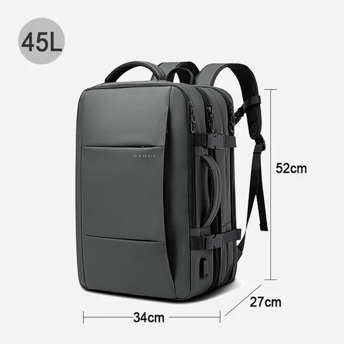 BANGE Travel Backpack Men Business Backpack School Expandable USB Bag