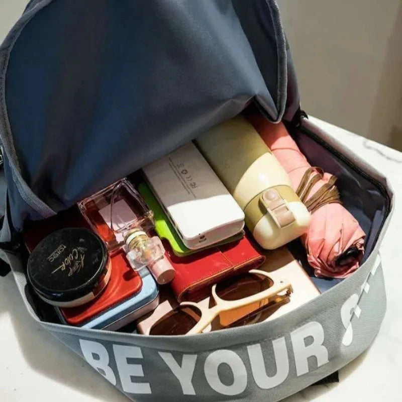 Fashion trend backpack backpack for men and women junior high school