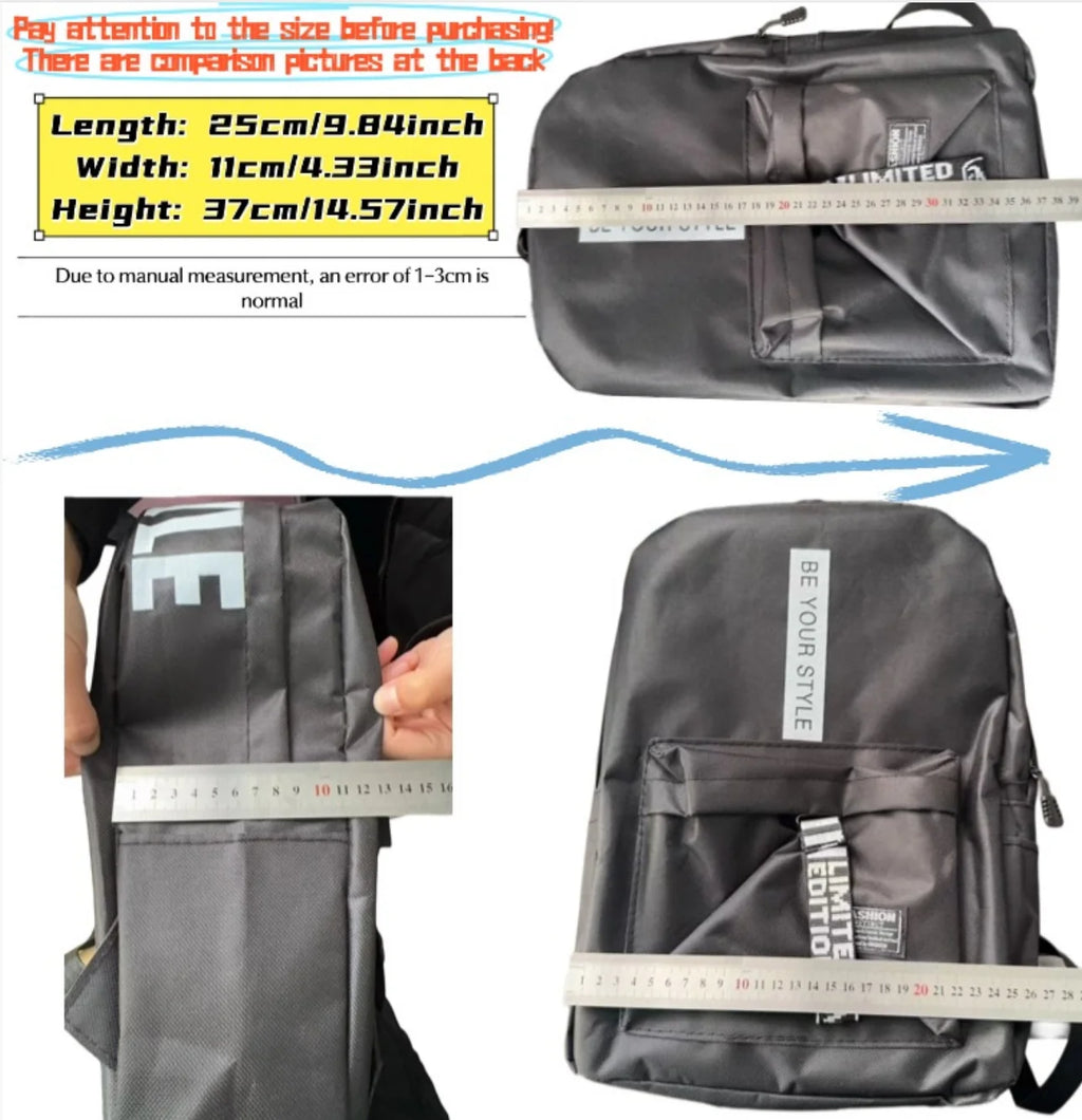 Fashion trend backpack backpack for men and women junior high school
