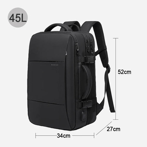 BANGE Travel Backpack Men Business Backpack School Expandable USB Bag