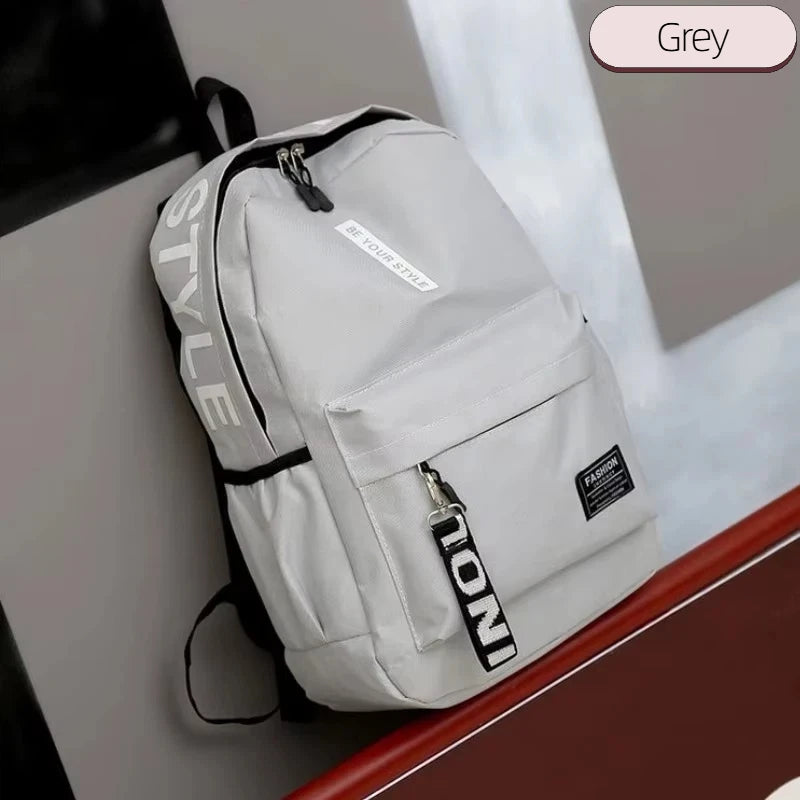 Fashion trend backpack backpack for men and women junior high school