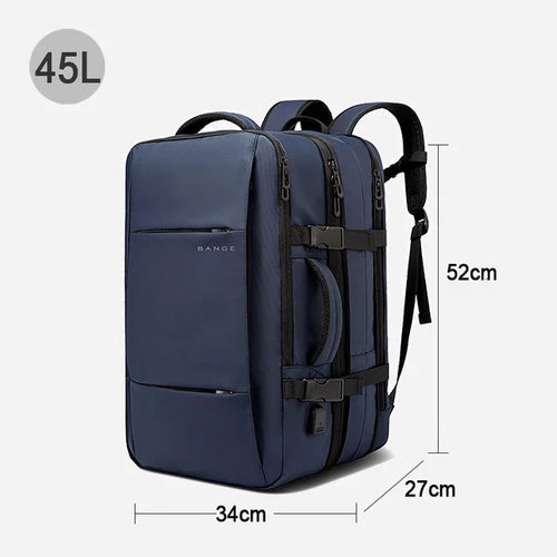 BANGE Travel Backpack Men Business Backpack School Expandable USB Bag