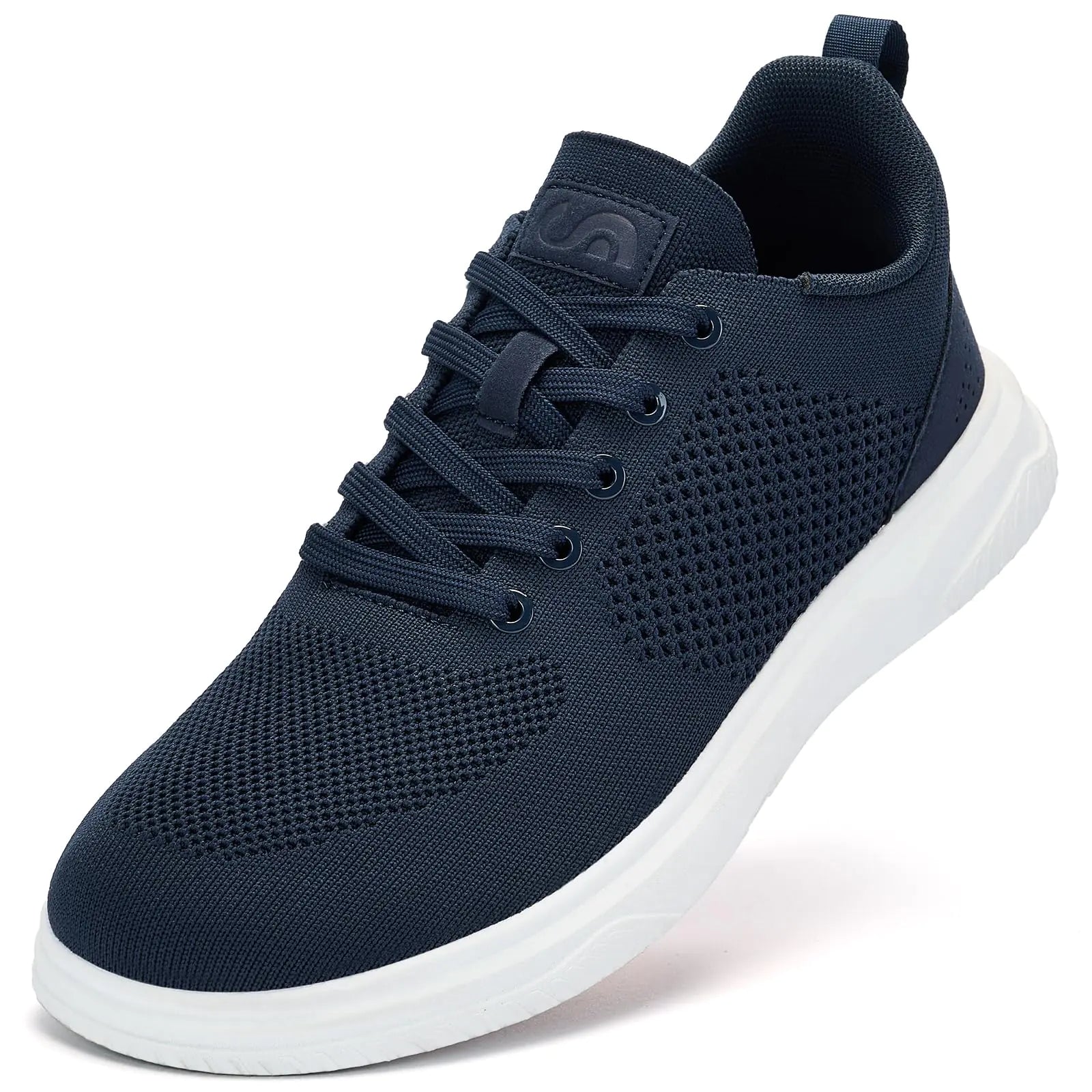 Slow Man Mens Wide Width Sneakers Casual Oxford Business Dress Shoes for Men Comfortable Office Sneaker Shoes for Men Breathable Mesh Walking Shoes Men Blue 8.5