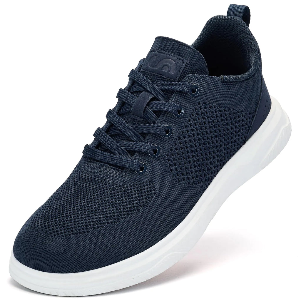 Slow Man Mens Wide Width Sneakers Casual Oxford Business Dress Shoes for Men Comfortable Office Sneaker Shoes for Men Breathable Mesh Walking Shoes Men Blue 8.5