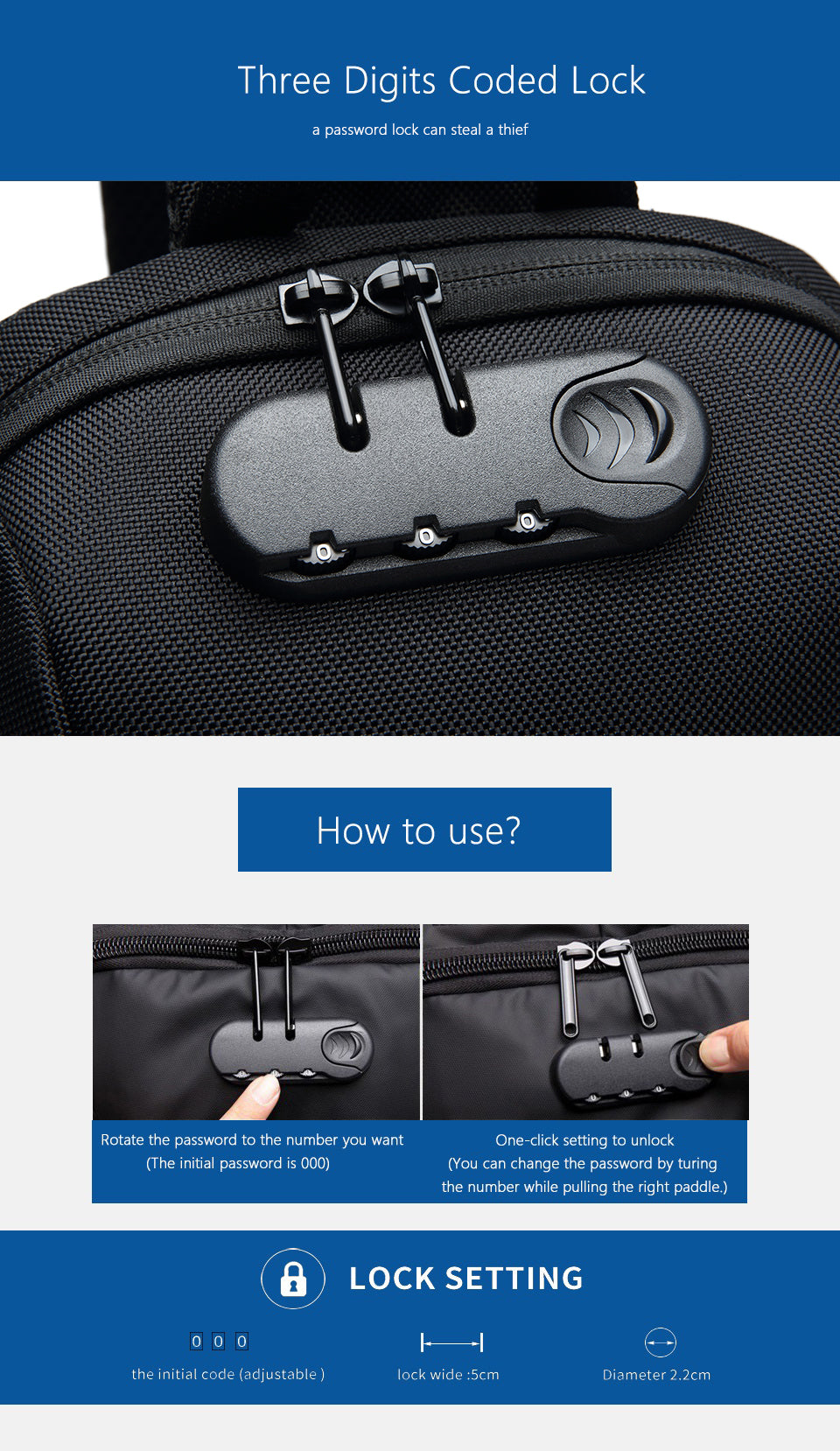 Crossbody bags Anti-theft shoulder