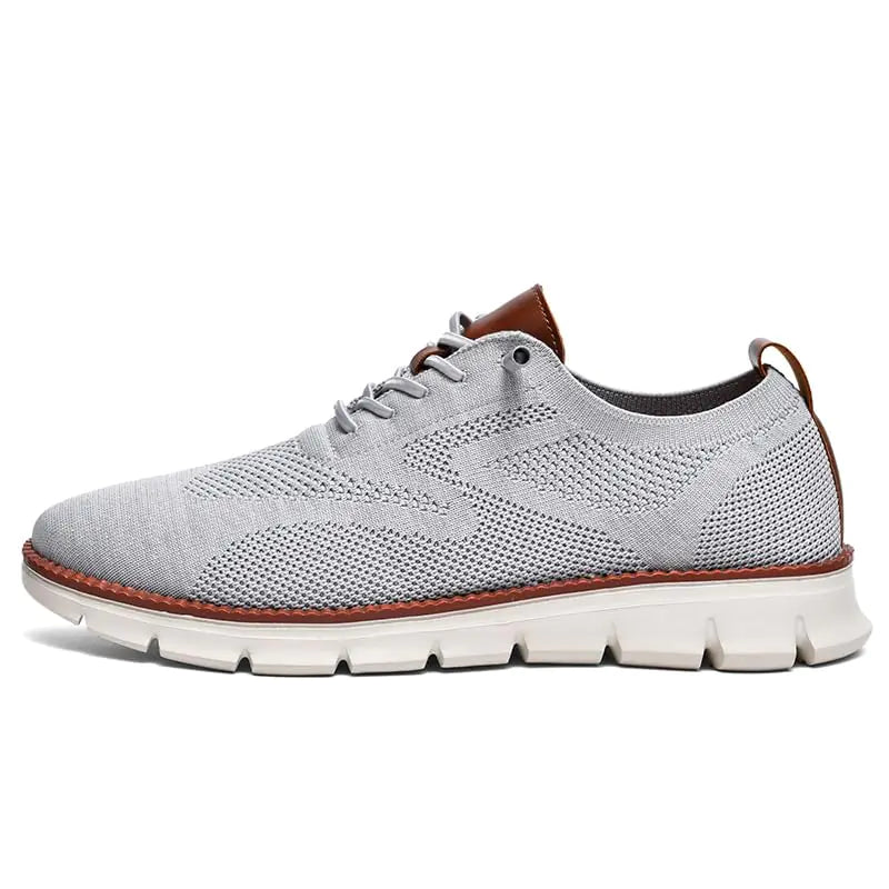 Breeze Shoes for Men Comfortable Dress Shoes for Men Oxfords Lace-Up Lightweight Casual Walking Shoes Mens wearbreeze Shoes Breeze Urban Shoes Breathable Upper Grey